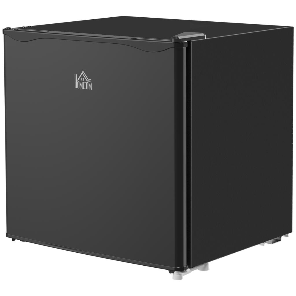 46 Litre Table Top Mini Fridge, Small Fridge with Ice Box, Reversible Door, Adjustable Temperature and Legs for Bedrooms, Home Office, Black