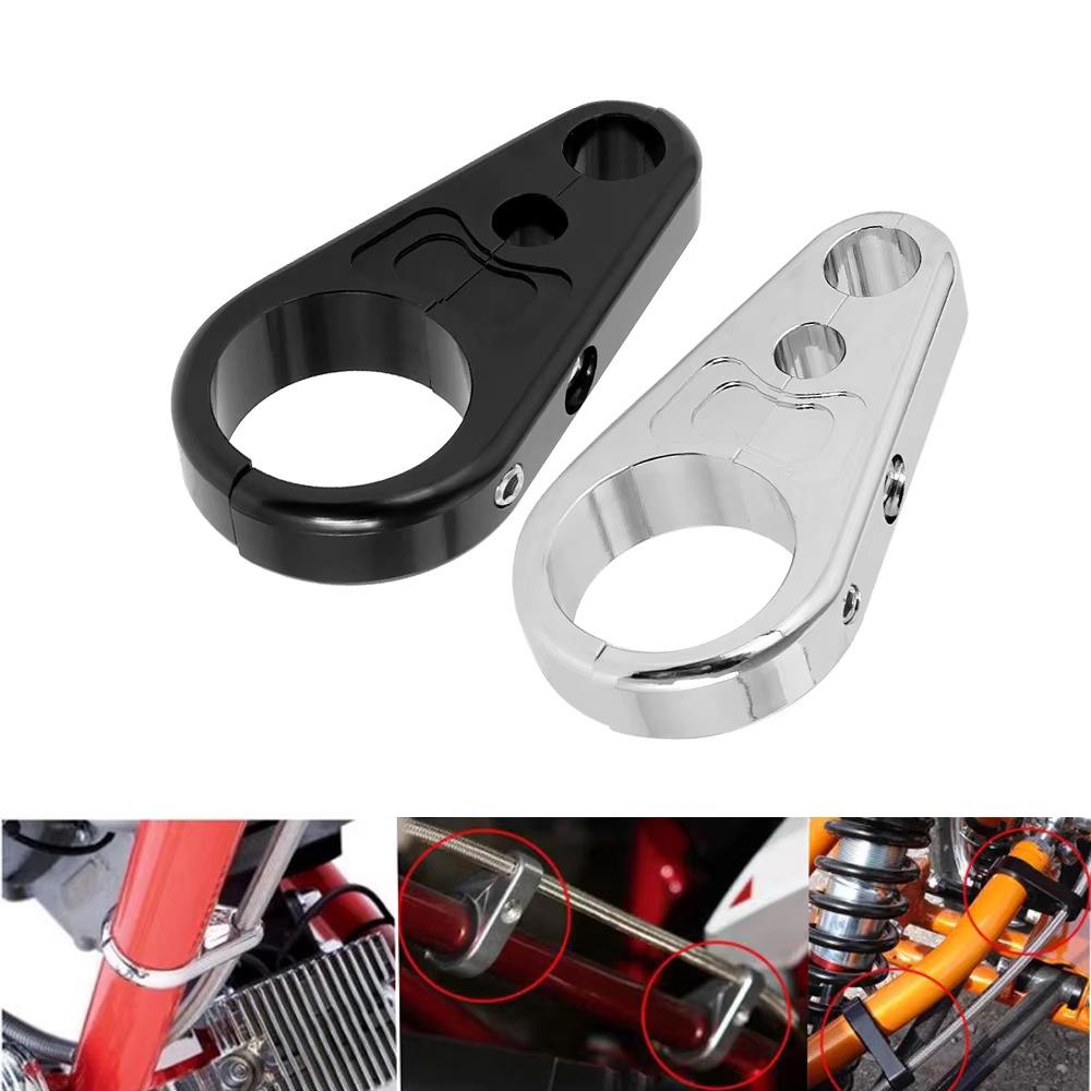 תפסן/תושבת רב-תכליתי 25 מ"מ עבור צינור בלם לאופנוע/טרקטורון