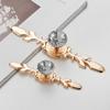 Single Hole Crystal Handles Zinc Alloy Drawer Knobs Luxury Cabinet Knobs  Home