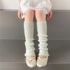 Children's Lightweight Socks Cover Leg Warmer with Ruffled Edges Macaron Color for Girls Spring Summer Wear