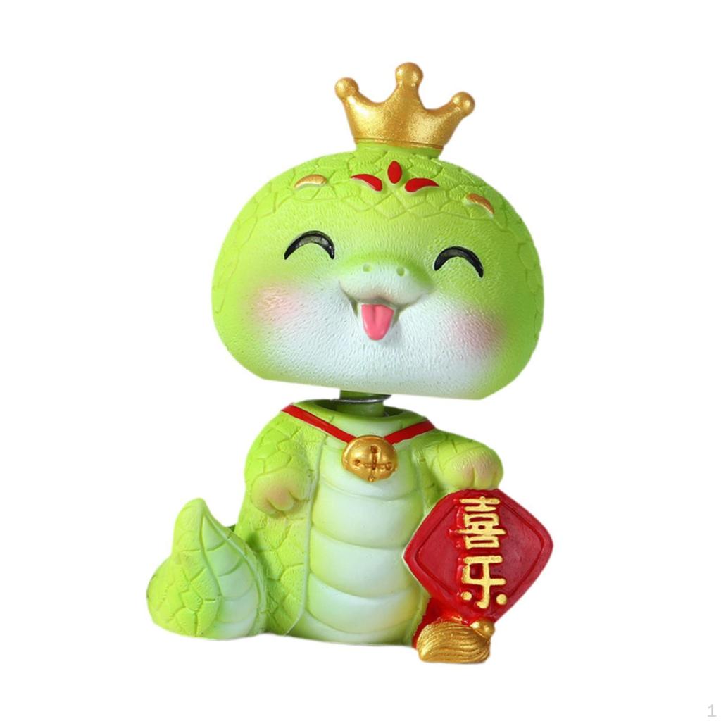 Schlangenfigur Sammlerstück Harzornament für Schreibtisch und Regal