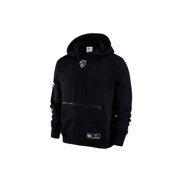 Nike Brooklyn Nets Fleece-Lined Hoodie Sweatshirt Men Tops Black DH9444-010