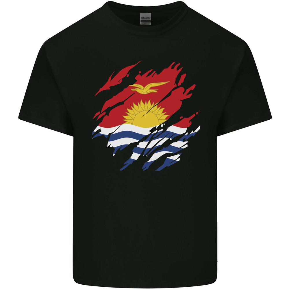 Torn Kiribati Flag Day Football Mens Light Cotton T-Shirt Unisex T-Shirt S