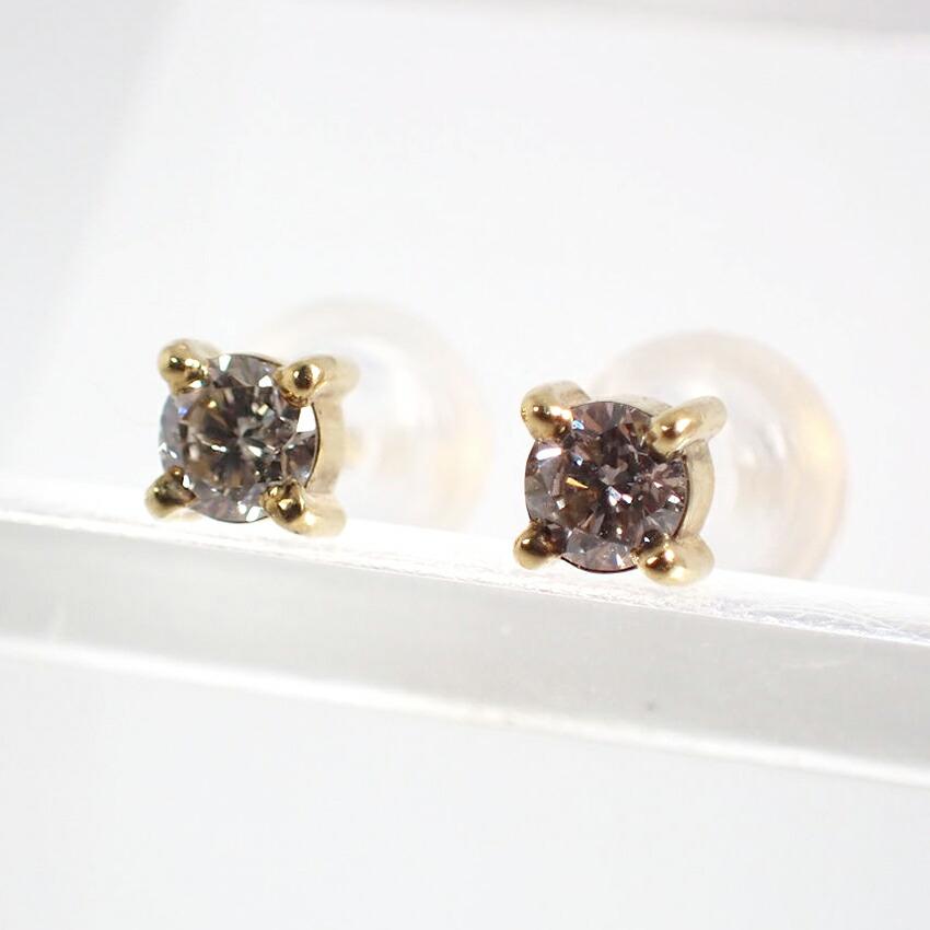 [New] K18YG/Diamond/Single/Earrings/J49-5