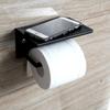 Stainless Steel Black Hanging Toilet Paper Holder With Shelf Roll Paper Holder
