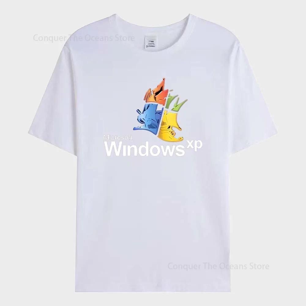 

New Mens Clothes Tee Shirt Men Tshirt for Men Ropa Hombre Windows 95 Graphic Windows XP Computer System Print pattern 71084 4XL