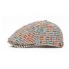 Boina Vintage para Mujer Gorra Británica de Pico Gorra de Repartidor Gorra Colorida de Jacquard a Cuadros