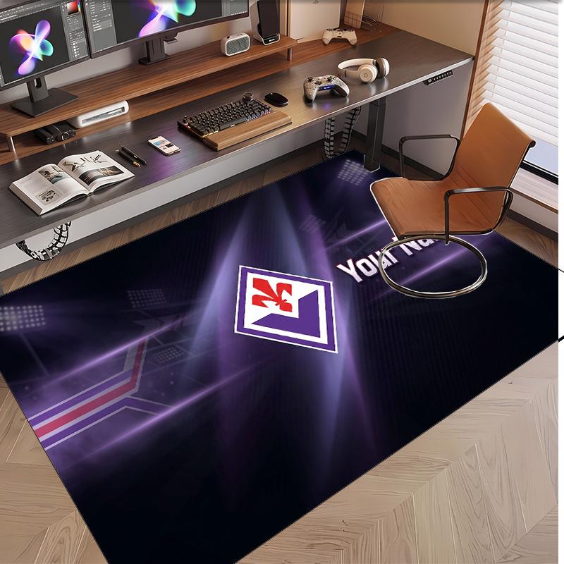 Personalized Crystal Velvet Carpet Fiorentina FC Pattern Non Slip Floor Rug