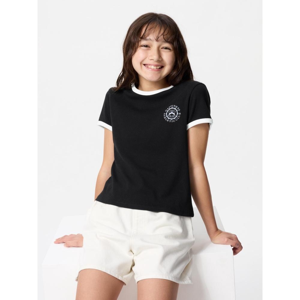 

Uniqlo Девочки SofT Lip Mini T Ringer 09 BLACK/KIDS 110
