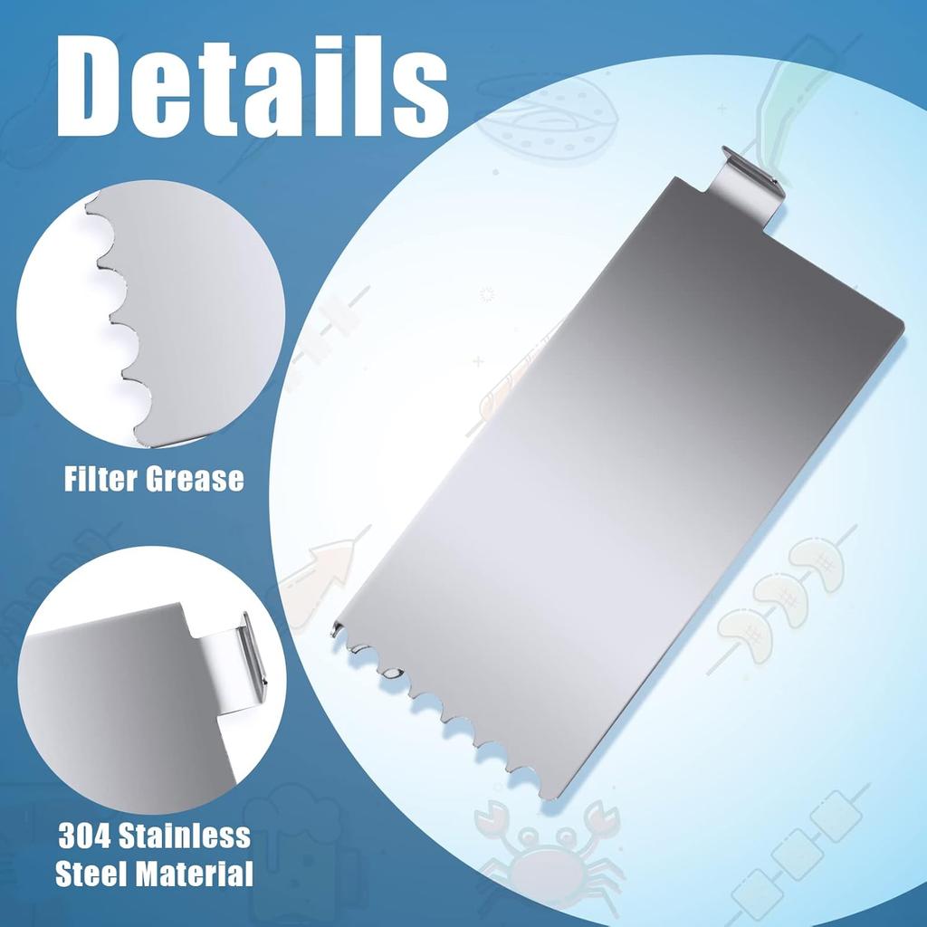 Grill Food Screen, Stainless Steel Rear Grease Gate/Guard Food Fighter Screen Block Flat Grill Accessories for Blackstone Griddle to Prevent Food