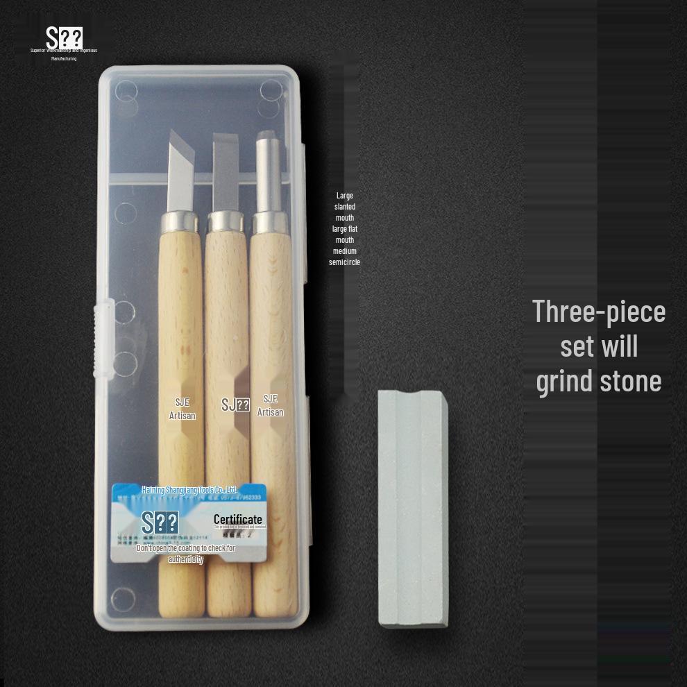 Master Craftsman Wood Carving Knife Set: Handheld Knives & Stamp Carvers for Wood, Rubber, and Plaster Crafting
