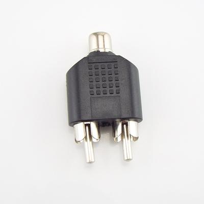 2 RCA Y-splitterkontakt AV Ljud Video Plugg Omvandlarkabel Hane Hona Plugg 2 i 1 Adapter