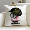 Classic Brand Metal Mulisha Cushion Cover Soft & Easy-Wash Pillow Case – Versatile for Couch, Bed, Travel and Office