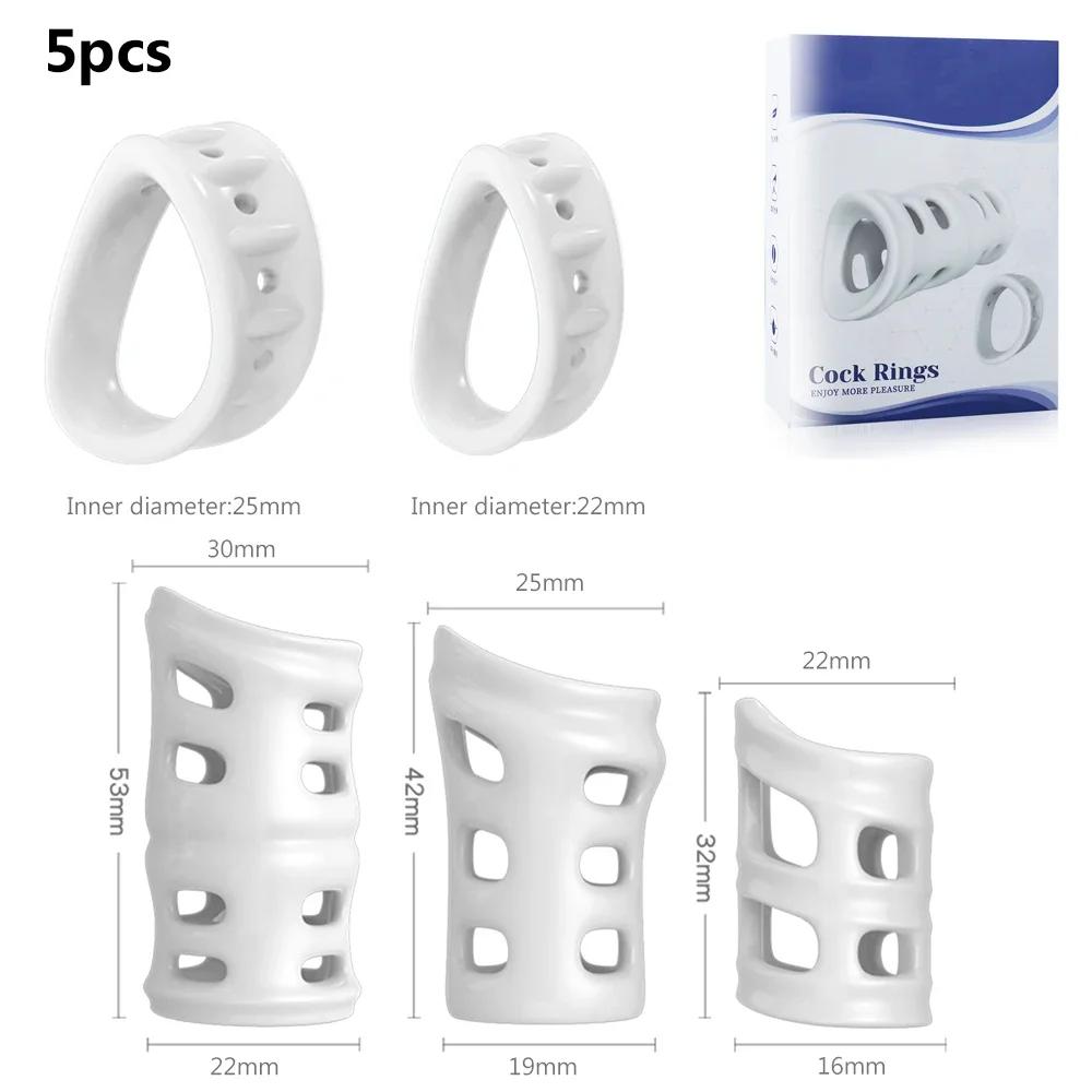 Silicone Foreskin Corrector Penis Rings Cock Ring Male Glans Expose Delay Ejaculation Cockrings Sex Toys For Men Adults Toys