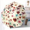 1pc Heart-patterned Automatic Umbrella - 8-Rib Foldable Design, Outdoor Adventures, and Family Celebrations Yy250829036