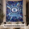 Custom Text Tapestry Chelsea FC Print Wall Tapestry Indoor Living Room Wall Decor