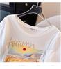Plus Size Loose Mid-Length Round Neck Short Sleeve T-Shirt for Women