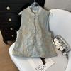 Temperament Butterfly Style Vest Women's 2025 Spring Stand-up Collar Sleeveless Vest Top Vest
