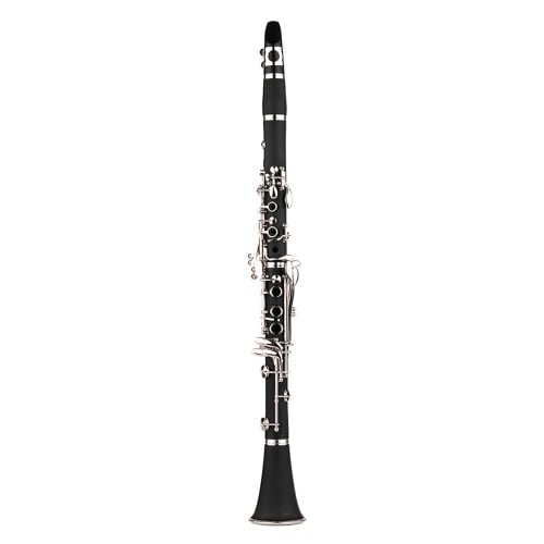 summina Woodwind Clarinet Set, 17 Keys, B Flat, ABS, Soprano, 10 Reeds, Mouthpiece, Cork Grease, Gloves, Reed Case, Screwdriver, and More, Perfect for