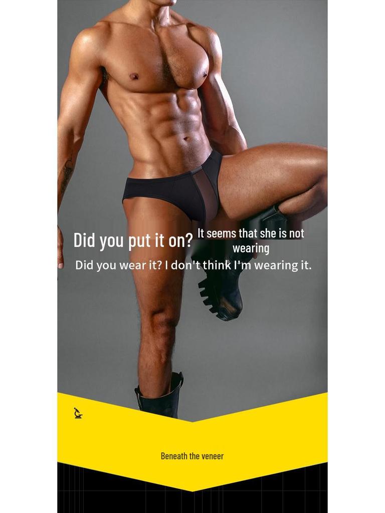 Herren Modal U-Form High-Cut Transparent Bikini Slips