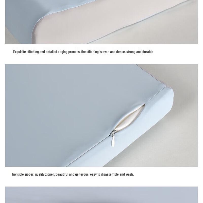 OLOMM Ergonomic Memory Foam Pillow with Ice Silk Cover