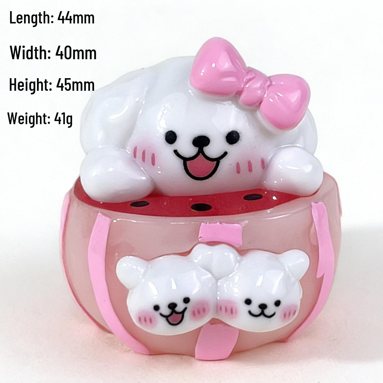 

Cute Luminous Watermelon Stripes Puppy Keychain: Trendy Children s Toy and Desktop Ornament