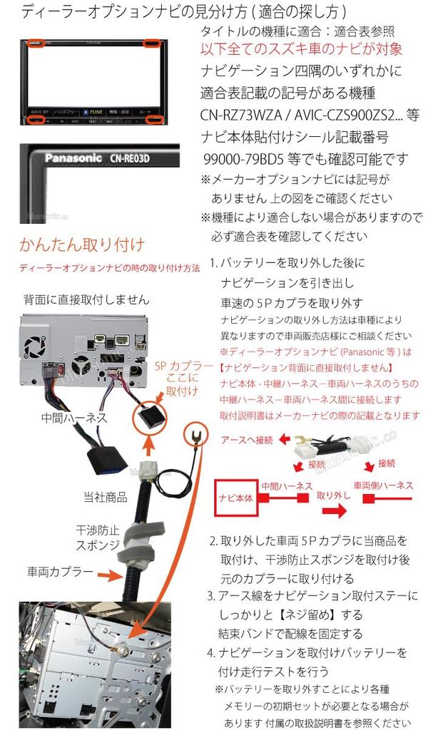 [bluesonic] ~'24 Suzuki TV Canceller & Navigation Operation, Genuine Navigation TV Kit, During Travel,