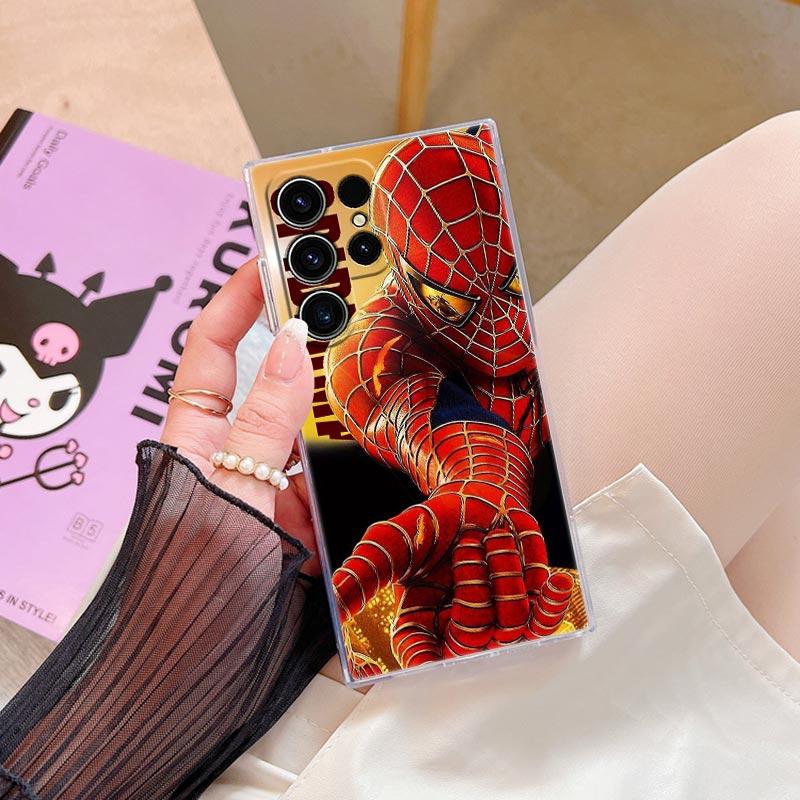 Custodia Trasparente The Avengers Spiderman Marvel Per Samsung Galaxy S26 S25 Ultra S24 S22 S26 Plus S20 S23 S21 S25 FE Copertura Trasparente