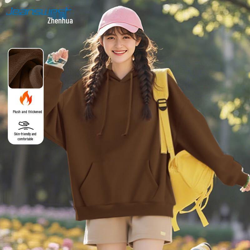 

JEANSWEST Women s Fleece Lined Hooded Sweatshirt S