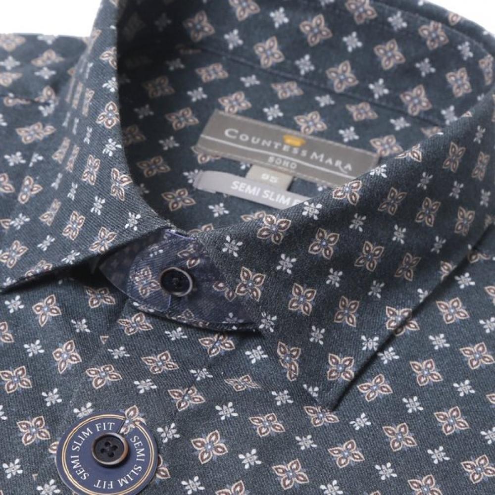 Countess Mara 100  Cotton Print Shirt Cdh3c23002n008d
