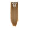 Women Clip-in Hair Extension Heat Resistant Fluffy Lightweight Invisible Natural Looking Thick Long Straight Synthetic Hairpiece
