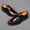 Fashion Designer Fashion New Men's Glossy Lace Up Patent Leather Oxford Shoes Male Causal Flats Homecoming Prom Wedding Dress Footwear