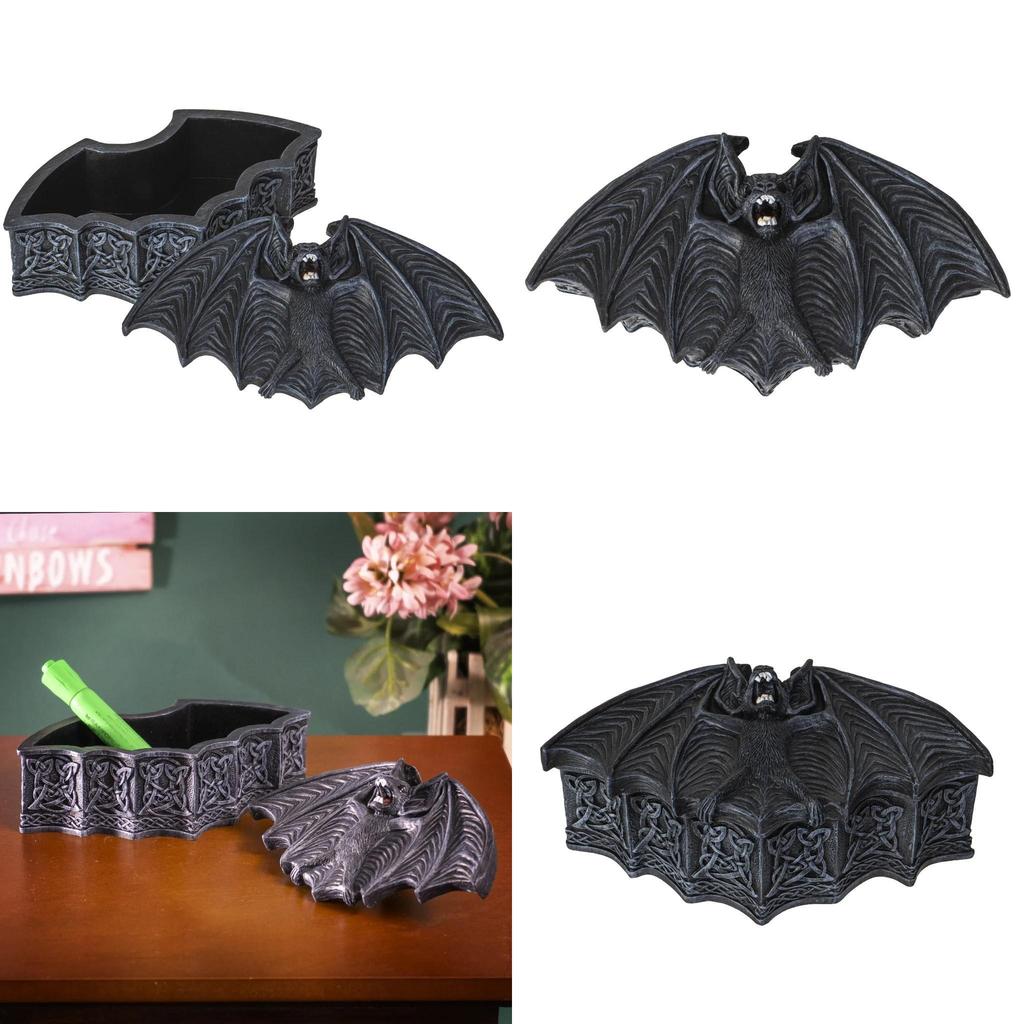 Exclusive American Style Resin Bat Storage Box Perfect For Halloween Party Decor And Home Use