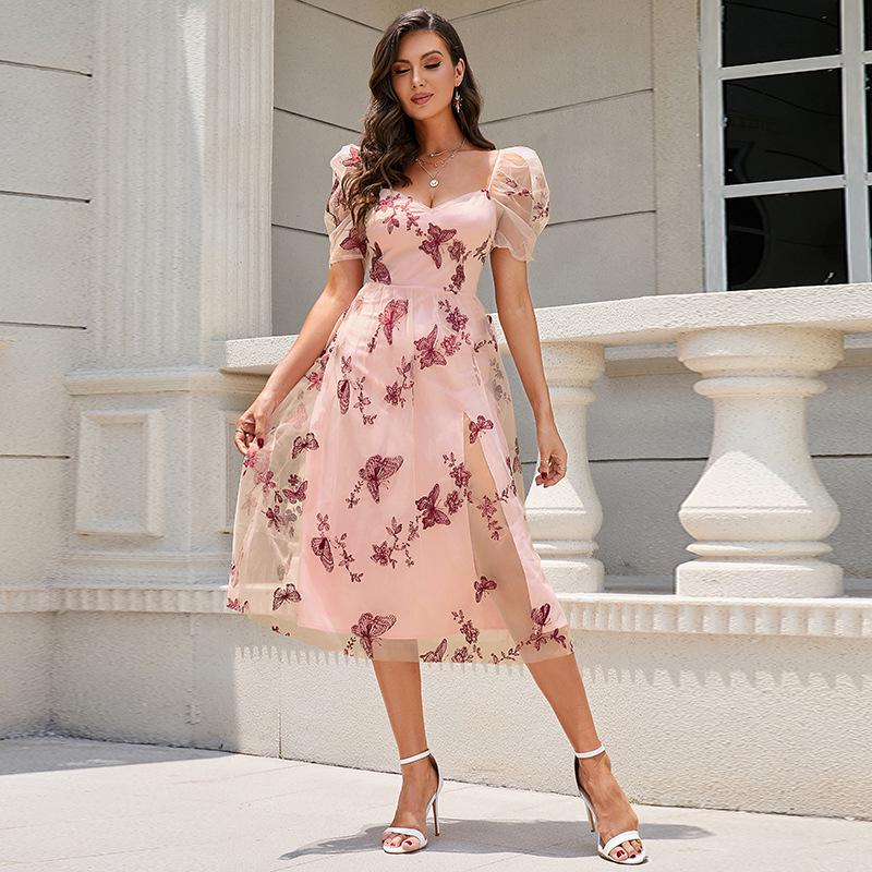 

Літня 2025 р. Довга сітчаста спідниця з вирізаним вирізом і принтом на одне плече Small