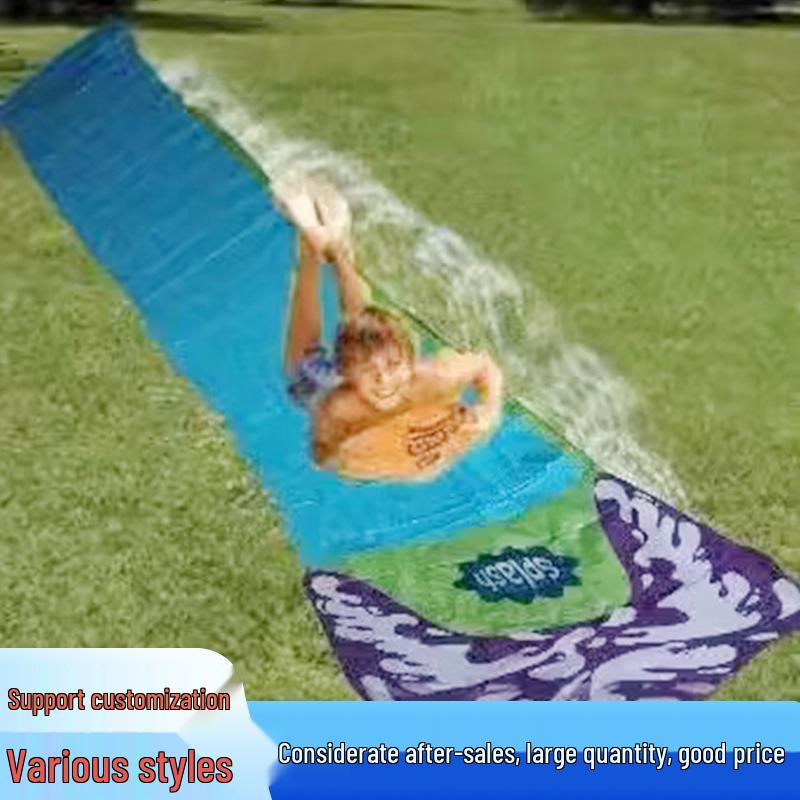 Single Person PVC Inflatable Double Water Slide for Kids - Outdoor Grassland Water Play Other