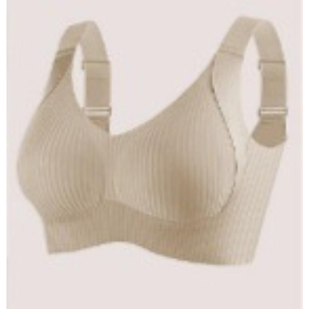 Plus Size Seamless Bra Women Large Bust Gathering Sports Bra Invisible Wireless Underwear