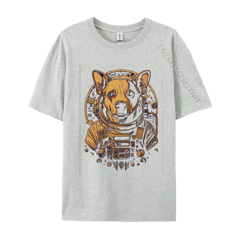 Lancashire Heeler Dog Astronaut Tshirt NEW YEAR DAY Cotton T Shirt Printed Large Size T Shirt Harajuku