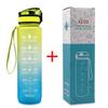 1L/500mL Plastic Kettle Tritan Material Matte Gradient Bounce Sports Water Bottle Space Cup Travel Cup
