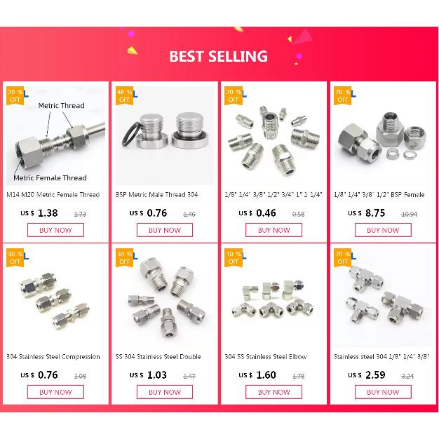 Fit Hose OD 4/6/8/10/12/14/16mm 304 Stainless Steel Quick Fit Pipe Fitting Union Pneumatic Fast Twist Fittings Air Tube Straight