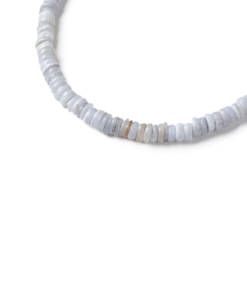 Decoroso Unisex Minimal Mother-Of-Pearl Bead Bracelet [Light Gray]