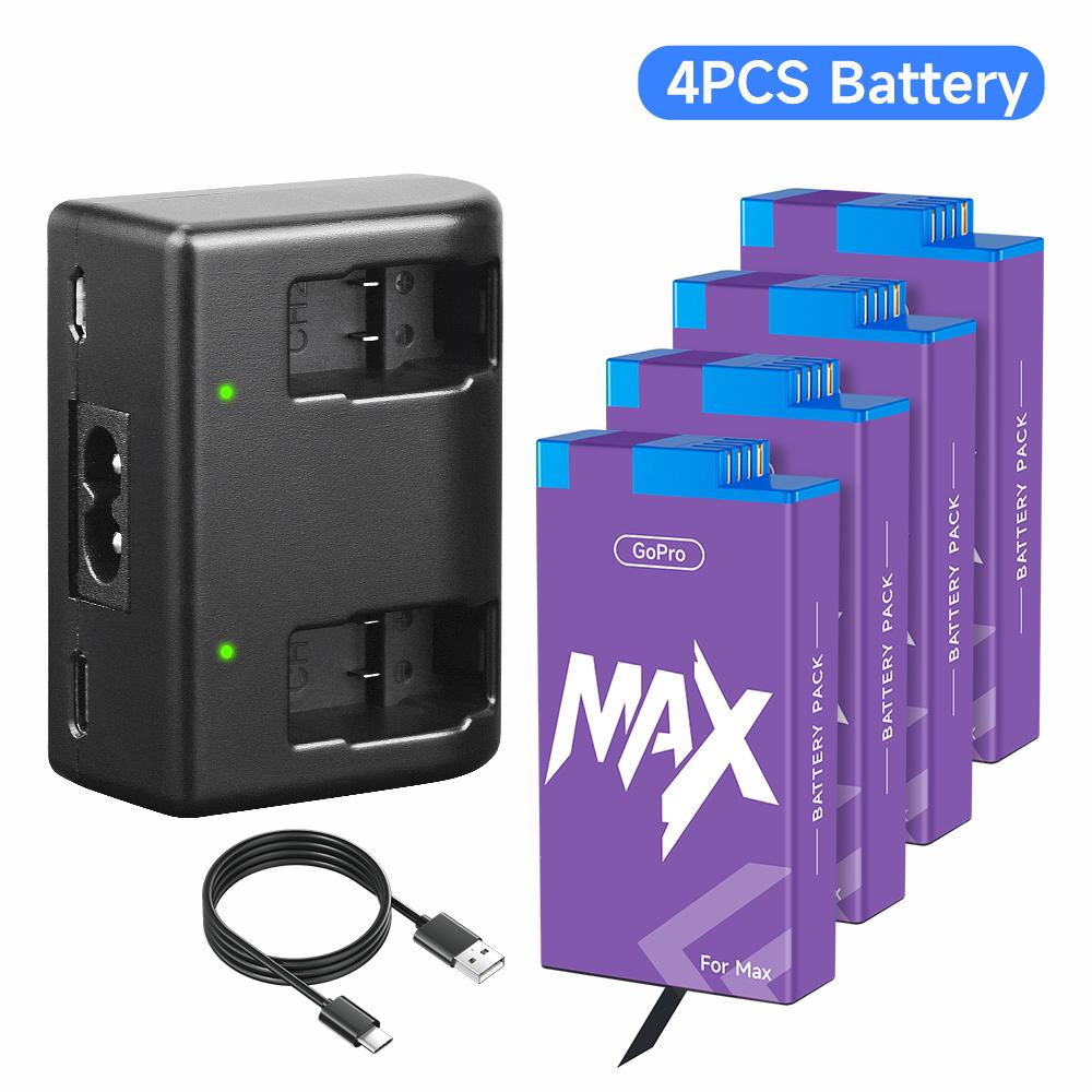 

PALO Камера Gopro Max gopro Max Аккумуляторная батарея+ЖК-зарядное устройство Для Экшн-камеры Gopro Max 360 Аксессуары для батарей gopro 1 charger+4 batteries