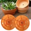 Reusable Orange Plastic Planter Insert Drainage Discs Pack of 2 with Anti Clog Holes To Optimizes Soil Moisture Control