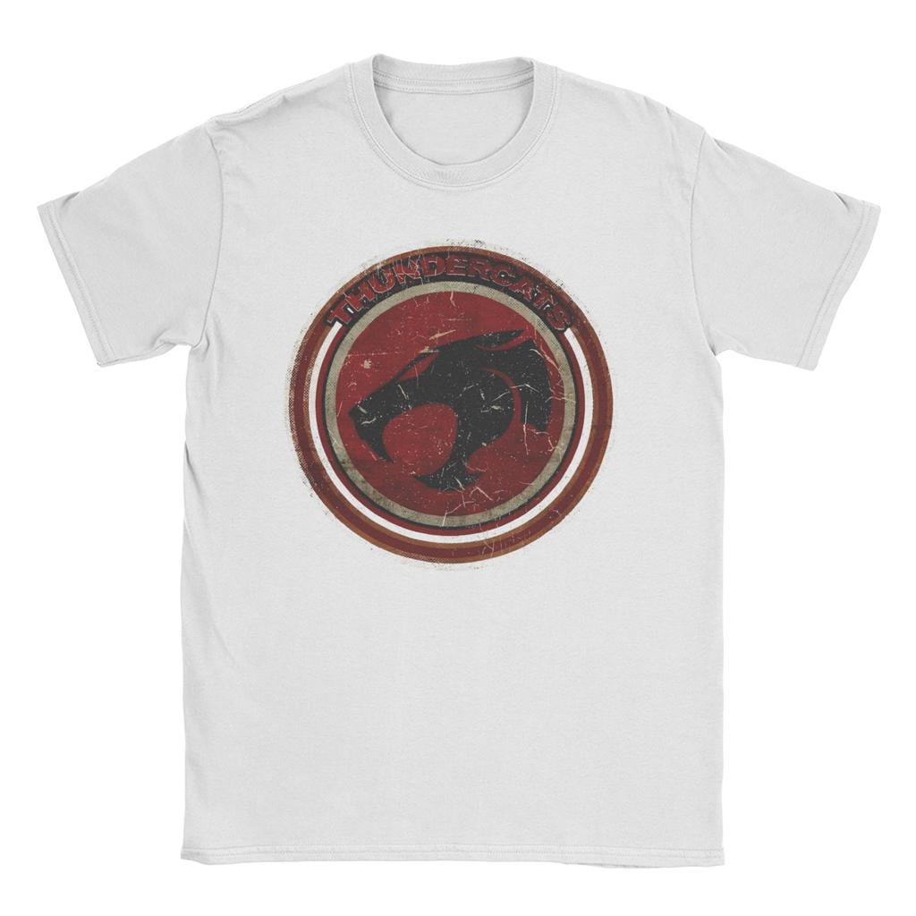 Logo Cartoon  80s Anime Lion Cool Men T Shirts Thundercats Funny Tees Short Sleeve Crew Neck TShirts Cotton 4XL 5XL Clothes