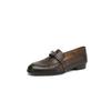 New Comfortable Casual Lazy Shoes Leather Shallow Mouth Low-top Single Shoes Women's Round Head Beef Tendon Soft Sole Shallow Mouth Large Size Wo
