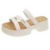 High-end Outer Wear Platform Slippers Women's 2025 Summer New Heightening Lightweight Softness Roman Casual Beach Sandals