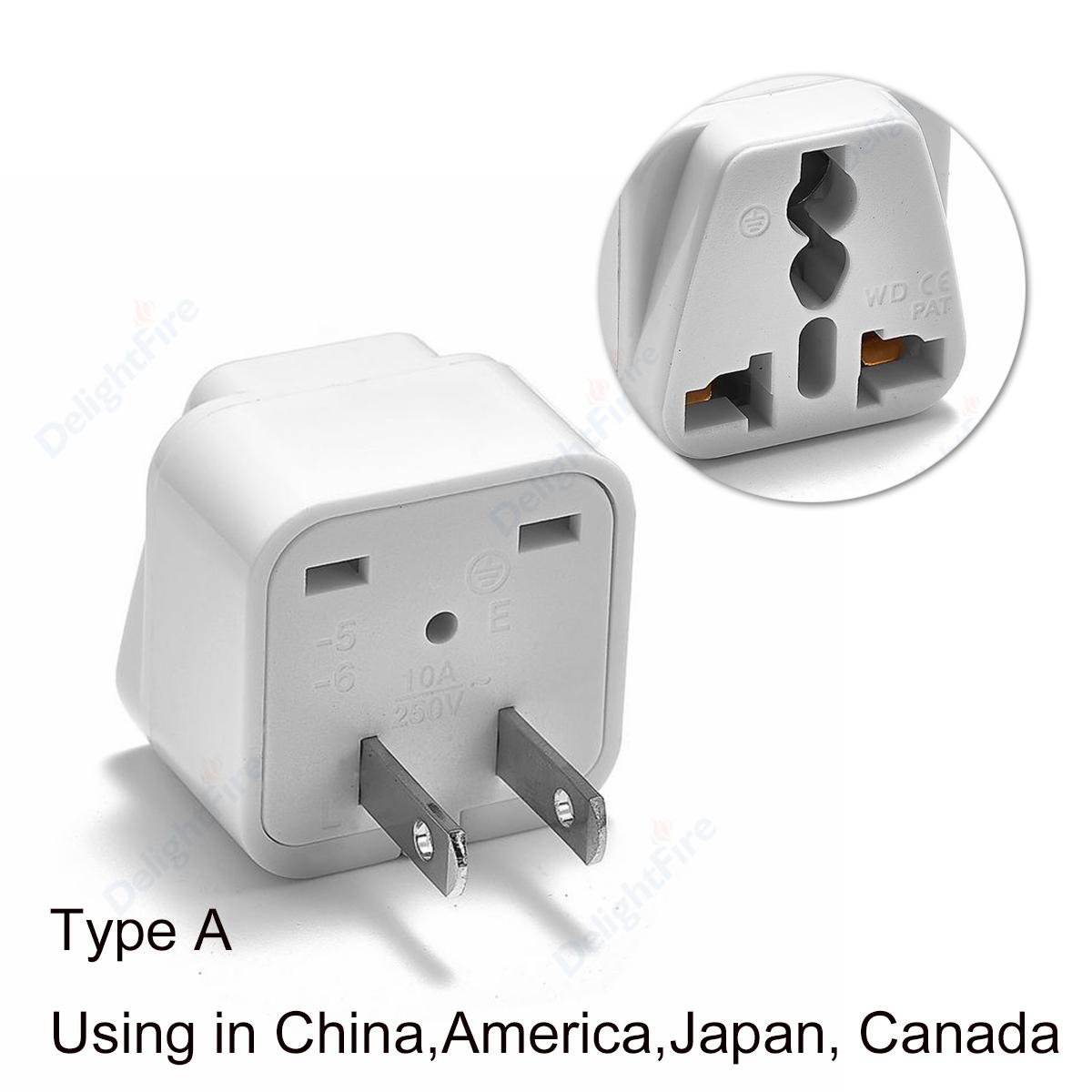 USA dugó adapter Mexikó Kanada Amerikai utazási adapter AU UK EU-ból USA fali aljzatba AC aljzat adapter Aljzat Átalakító White white