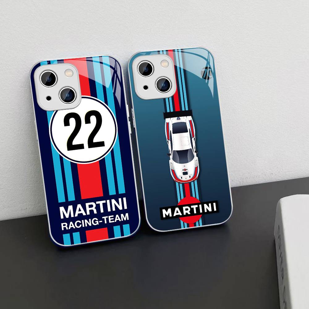 MartiniES Racing Tempered Glass For Iphone 14 13 12 11 Pro Mini XS MAX 14Plus X XS XR Fundas