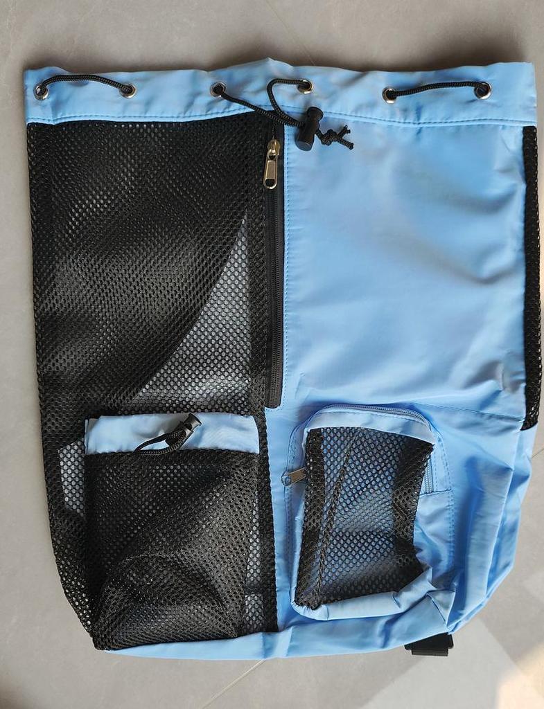 Mesh Drawstring Backpack with Wet Bag for Swimming, Beach, Gym & Workout Equipment