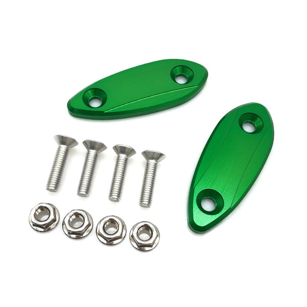 2x Rearview Mirror Block Off Plate Code Base For Kawasaki ZX6R 09-15 ZX25R 21-23