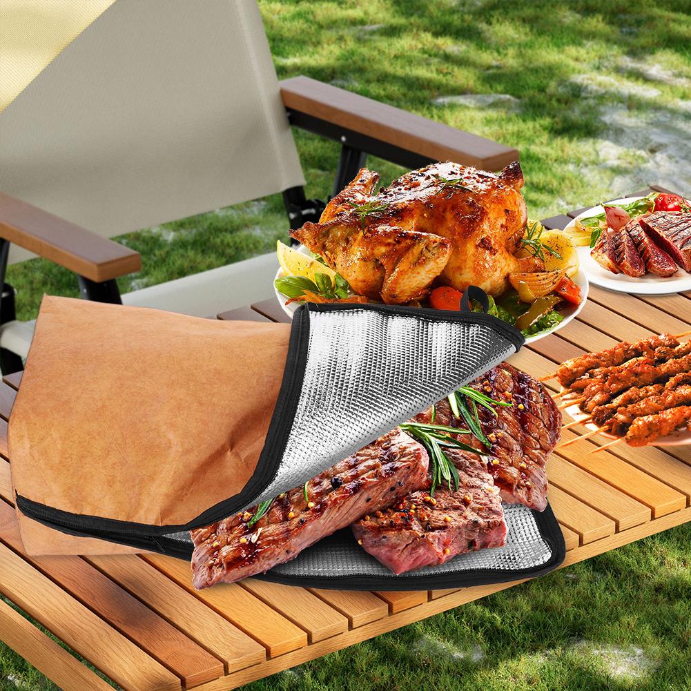 Meat Resting Bag with Wide Mouth BBQ Blanket for Resting Meat Insulated BBQ Resting Blanket for Briskets Pork Shoulders Steaks